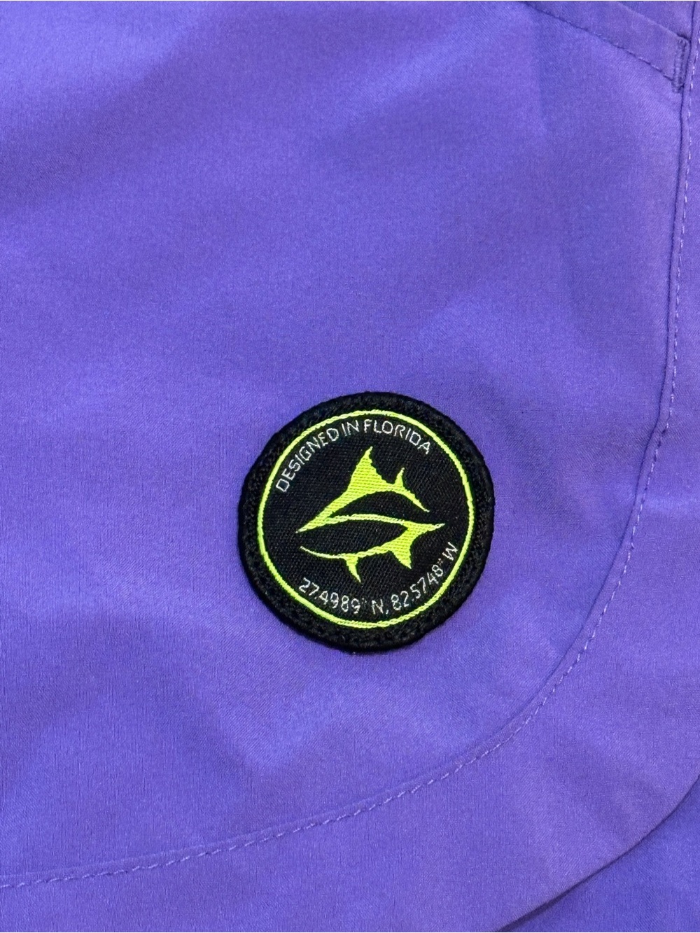 Purple Quick Dry Athletic Boat Shorts Drawstring Coastal XL - Picture 3 of 7